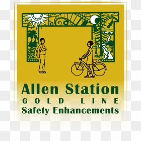 Allen Station Gold Line Safety Enhancements - Hybrid Bicycle, HD Png Download - gold divider png