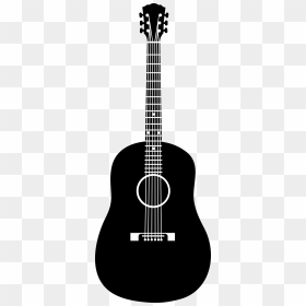 Guitar Silhouette Png - Acoustic Guitar Clipart Black And White, Transparent Png - guitar silhouette png