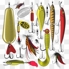 Clipart Fish Lure Clip Library Download Fishing Lure - Cartoon Bass Fishing Lures, HD Png Download - fishing hook png