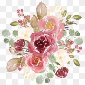Hand Painted Classical Aesthetic Peony Flower Png Transparent - Rose Gold Flower Png, Png Download - flower png transparent