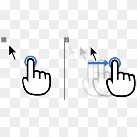 Drag To Move The Mouse Pointer And Tap To Click - Drag And Drop Mouse, HD Png Download - mouse click png