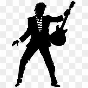 Pee Kay Music Rock Guitarist Silhouette Png - Transparent Guitar Player Silhouette, Png Download - guitar silhouette png
