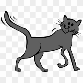 Cat Clip - Cat Moving Clipart, HD Png Download - flying cat png