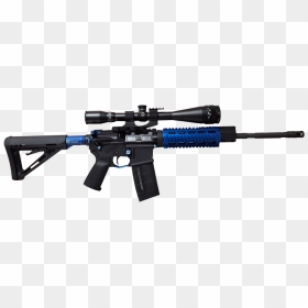 Ar15 Anodized Red Ar15 Blue Anodized Parts - Assault Rifle, HD Png Download - ar 15 png
