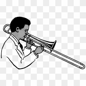 Trombone , Png Download - Playing Trombone Drawing, Transparent Png - trombone png