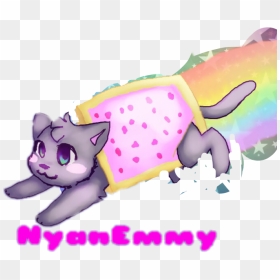 Nyanemmy Nyancat Nyan Cat Ranbowcat Rainbow Flyingcat - Нян Кэт Арты, HD Png Download - flying cat png