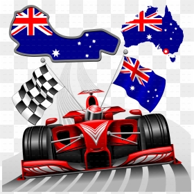 D Formula 1 Red Race Car Png E Australia Flag Png F - Race Car Clipart Png, Transparent Png - race car png