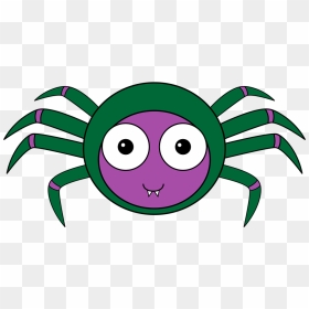 Spider Cartoon Insect - Spider Has 8 Cartoon, HD Png Download - cartoon smile png
