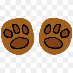 Bear Footprints Clipart - Drawing Of A Brown Teddy Bear, HD Png Download - footprints png