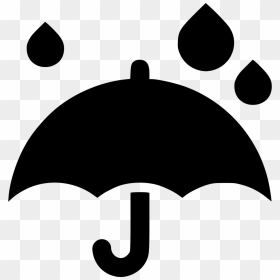 Umbrella Rain Drops - Rain Drops Umbrella Icon, HD Png Download - rain drops png