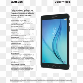 Samsung Galaxy Tab E - Samsung Galaxy, HD Png Download - samsung png