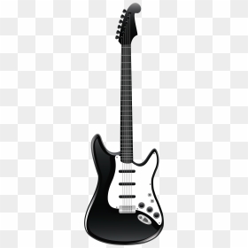 Acoustic Guitar Silhouette Vector Free Clipart - Black Electric Guitar Png, Transparent Png - guitar silhouette png