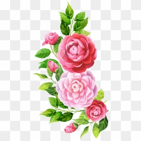 Hand Painted Pink Flower Png Transparent - Hand Painted Flower Png, Png Download - flower png transparent