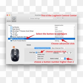 Logitech1 - Logitech Control Center M705, HD Png Download - mouse click png