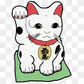 Cats Clipart Colour - Maneki Neko Clipart, HD Png Download - flying cat png