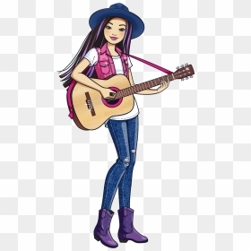 Transparent Barbie Silhouette Png - Barbie With Guitar, Png Download - guitar silhouette png
