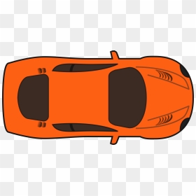 Orange Racing Car Clip Arts - Top View Car Clipart, HD Png Download - race car png