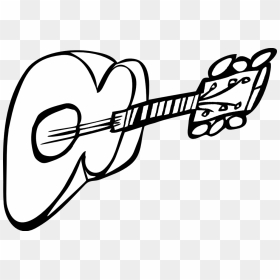 Guitar Clipart Black And White - Guitar Clip Art, HD Png Download - guitar silhouette png