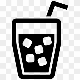 Drink Glass With Ice Cubes And Straw - Cold Drink Icon Png, Transparent Png - ice cubes png
