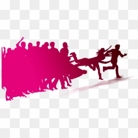 People Running Silhouette Png Download - Clip Art, Transparent Png - people running png