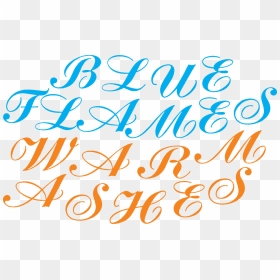 Calligraphy, HD Png Download - blue flames png