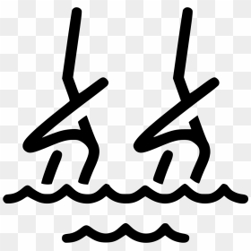 Swim Drawing Synchronized Swimmer - White Synchronized Swimming Icon, HD Png Download - swimmer png