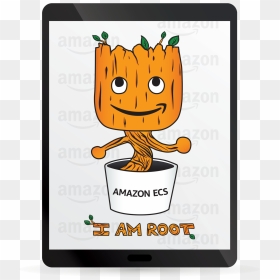 Transparent Baby Groot Clip Art - Cartoon, HD Png Download - amazon logo png transparent