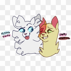 Cloudtail And Brightheart - Warrior Cats As Pokemon, HD Png Download - flying cat png