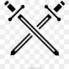 Crossed Swords Coloring Page - Crossed Swords Png, Transparent Png - crossed swords png