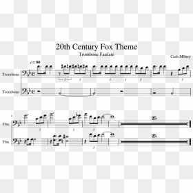 Free Png Download 20th Century Fox Trombone Png Images - 20th Century Fox Intro Noten, Transparent Png - trombone png