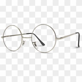 Round Glasses - Transparent Material, HD Png Download - round glasses png