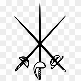 Saber Vector Crossing Swords - Fencing Swords Clipart, HD Png Download - crossed swords png