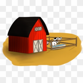 Free Barn With Farm Animals Free Download Png Clipart - Cow Barn Clip Art, Transparent Png - barn png