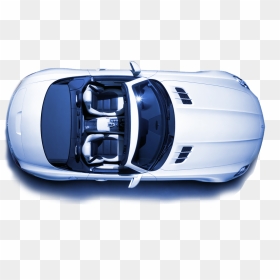 White Mercedes Benz Top Car Png - Sls Amg Roadster, Transparent Png - car top view png