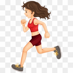 People Reaction To Losing A Basketball Game Clipart - Girl Exercising Clipart, HD Png Download - people running png