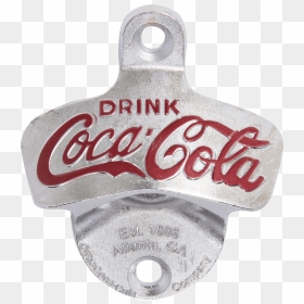 Coca Cola Wall Mount Bottle Opener Clip Arts - Coca-cola, HD Png Download - coca cola bottle png