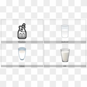 Glass Of Milk On Various Operating Systems - Pint Glass, HD Png Download - glass of milk png