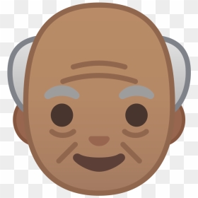 Old Man Medium Skin Tone Icon - Old Man Emoji Png, Transparent Png - old man png