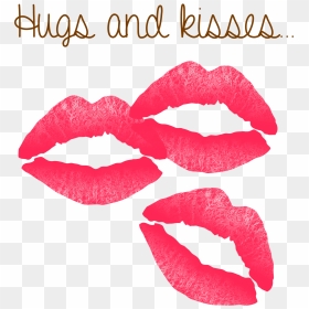 Many Kissing Red Lips - Hug Good Morning Kiss, HD Png Download - red lips png