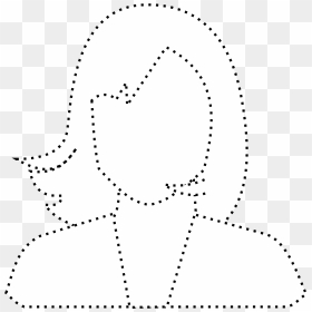 Female User Dotted Outline Clip Arts - Clip Art, HD Png Download - user png