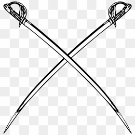 Saber Vector Cavalry Sword - Civil War Sword Drawing, HD Png Download - crossed swords png