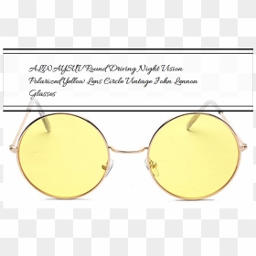 Transparent John Lennon Glasses Png - Circle, Png Download - round glasses png