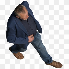 People Sitting Png Above, Transparent Png - old man png