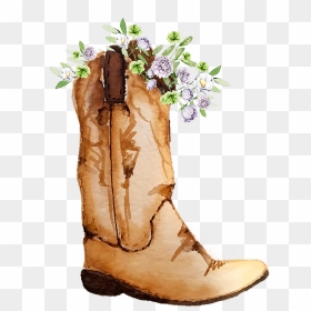 Other Morgan Mccall Design - Cowboy Boot With Flowers Png, Transparent Png - cowboy boot png