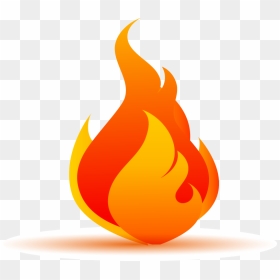 Cartoon Flame Vector Elements Png Download - Cartoon, Transparent Png - fire vector png