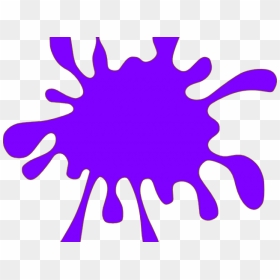 Violet Clipart Splat - Colour Drop, HD Png Download - black paint splatter png