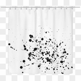 Black Paint Splatter Shower Curtain - Black Paint Splatter Png, Transparent Png - black paint splatter png