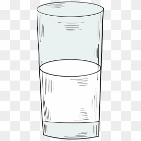 Glass Of Milk Clipart - Sketch, HD Png Download - glass of milk png