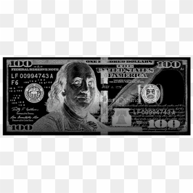 Black 100 Dollar Bills, HD Png Download - 100 dollar bill png