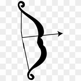 Bow Silhouette Png - Clipart Cupids Bow And Arrow, Transparent Png - black bow png